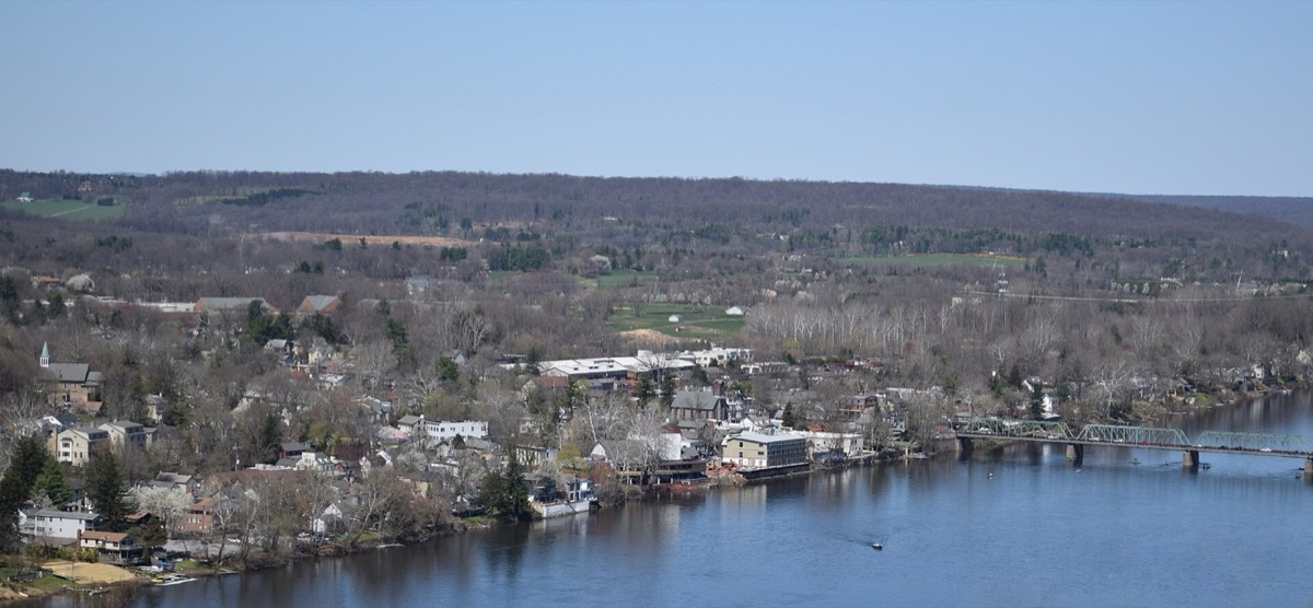 New Hope Borough Delaware River waterfront, Bucks County PA